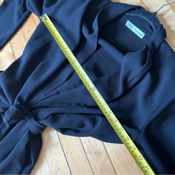 Zara Black Long Sleeves Wrap Dress - Picture 11 of 11
